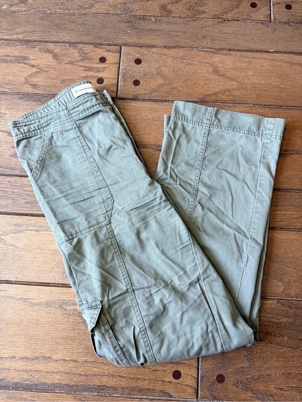 Abercrombie & Fitch Wide-Leg Pants in Olive size 27/4